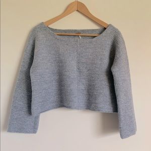 Free People Alpaca Crop Sweater Pullover Sz L